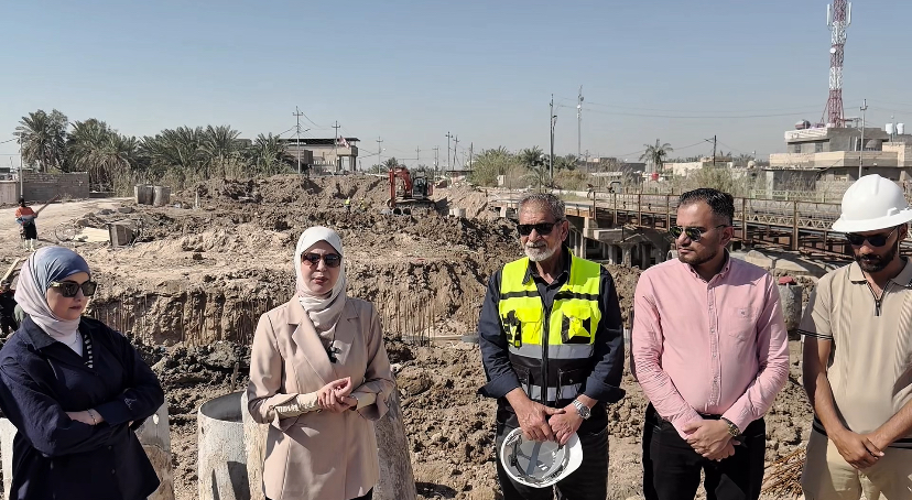 مؤكدة تقدم نسب انجاز الاعمال ..التميمي تتابع مشروع إنشاء جسر ابو فلوس في قضاء ابي الخصيب